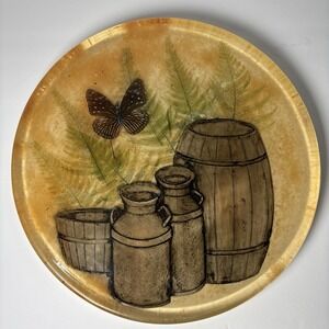 Vtg Lucite Resin Acrylic Trivet Set Rare 70s Mcm Colorflo Handmade USA Butterfly